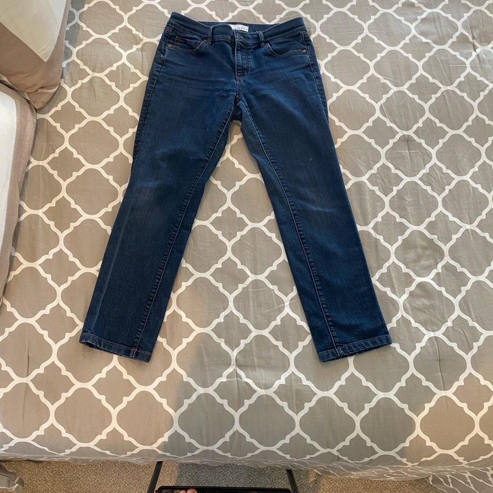 LOFT Dark Blue Straight Leg Jeans